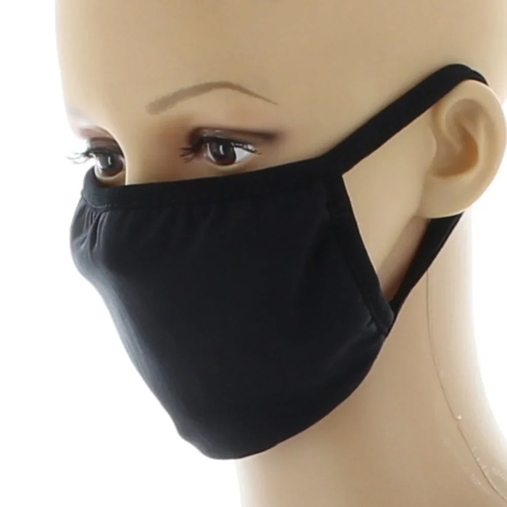 Face Mask Black Washable 3 ct - New